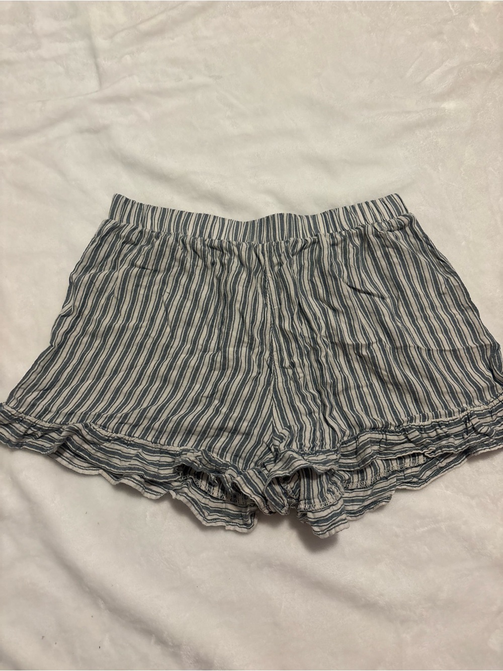American Eagle Outfitters Blue and White Striped Shorts